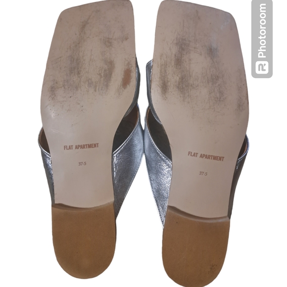 Flat Apartment Square Toe Mules Korean Designer Shoes - Picture 5 of 6